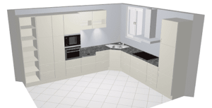 Nobilia Artis Küche: Glasoptik mit Metalleffekt