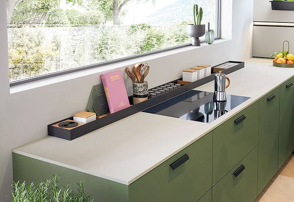 Schüller next125 | Linoleumfront NX 890 in Olivgrün