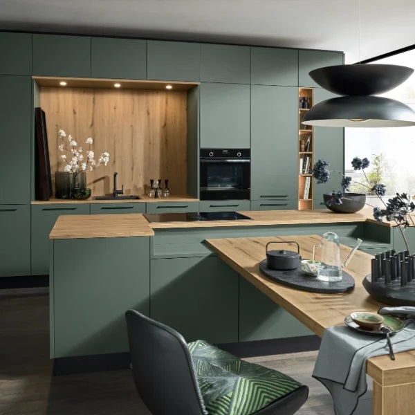 Nolte Küchen: Front Manhattan Uni in 48B Black Green