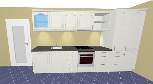Interliving Küchen | Preise für Musterküche 3605 in Lack Arcticweiß softmatt